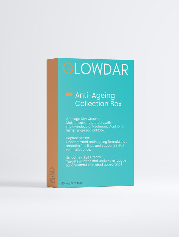 Anti-Ageing Skincare Collection Box — Hydrating Day Cream, Peptide Serum & Eye Cream - GLOWDAR