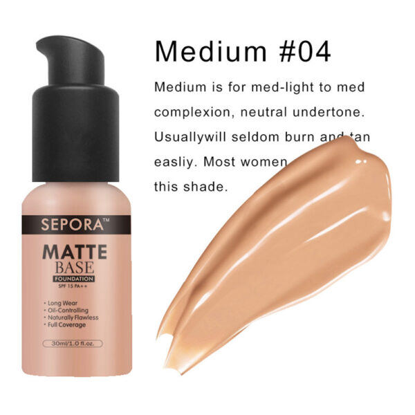 Waterproof Matte Liquid Foundation – Natural Concealer & Oil Control - Image 7