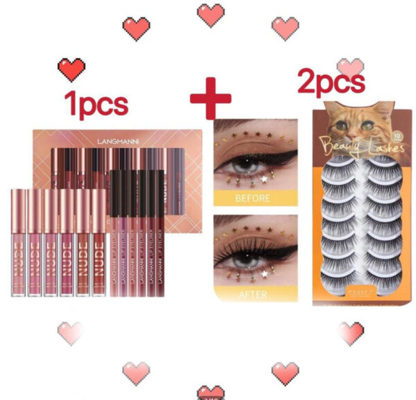 12-Piece Lipstick & Liner Set – 6 Matte Lipsticks, 6 Waterproof Liners, Long-Lasting Makeup Gift - Image 6
