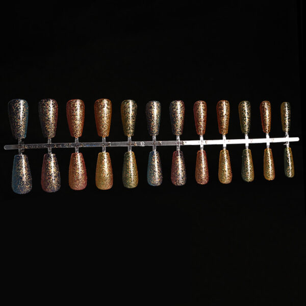 Ballet Nail Piece Gradient Glitter Powder Trapezoidal Nail Art Color Powder False Nails - Image 3