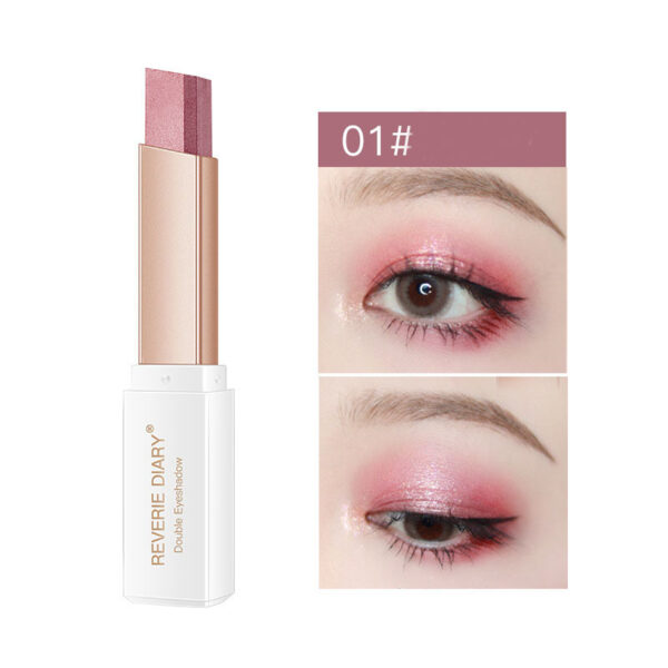 Lazy Eyeshadow Stick – Gradient Shimmer, Double Color, Waterproof & Easy to Apply - Image 3