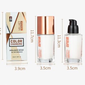 Warm skin tone liquid foundation