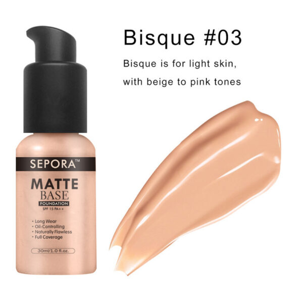 Waterproof Matte Liquid Foundation – Natural Concealer & Oil Control - Image 6
