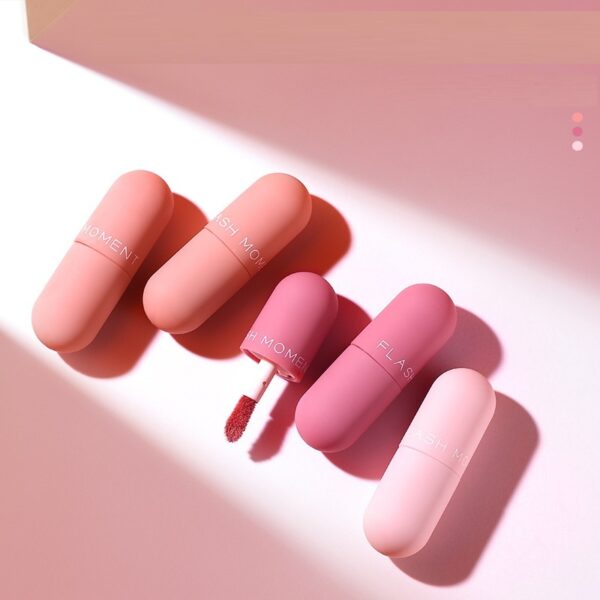 Mini Capsule Lip Lacquer – Mirror Matte Velvet, Moisturizing, No-Stain Formula