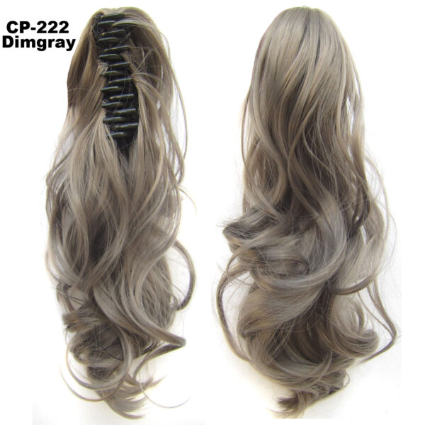 Long Wave Ponytail Wrap Around Ponytail Clip In Hair Headwear Gray Hairpiece Natural Extensions - Image 10