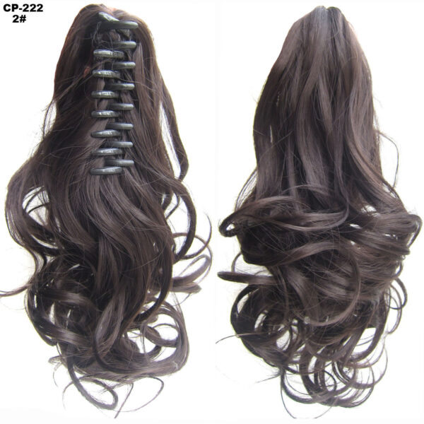 Long Wave Ponytail Wrap Around Ponytail Clip In Hair Headwear Gray Hairpiece Natural Extensions - Image 3