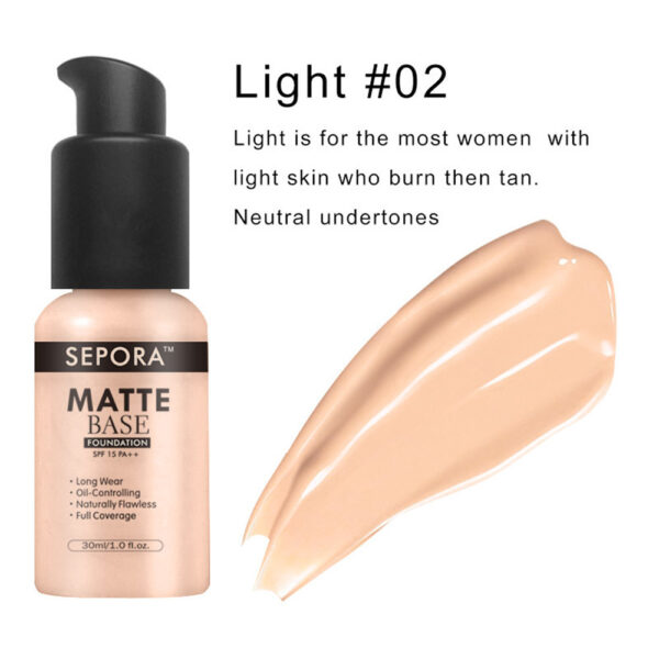 Waterproof Matte Liquid Foundation – Natural Concealer & Oil Control - Image 8
