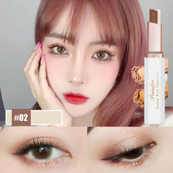 Lazy Eyeshadow Stick – Gradient Shimmer, Double Color, Waterproof & Easy to Apply - Image 8
