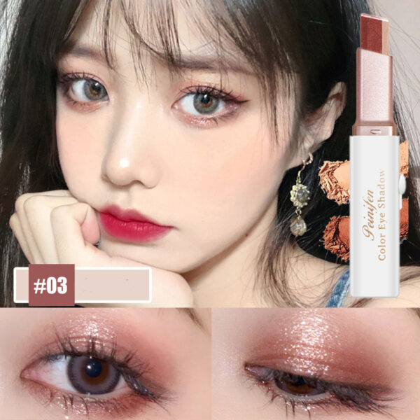 Lazy Eyeshadow Stick – Gradient Shimmer, Double Color, Waterproof & Easy to Apply - Image 5